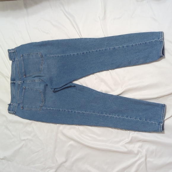 Abercrombie & Fitch The Super Skinny Ankle High Rise Jeans, Color Blue Size 34 - Picture 14 of 15